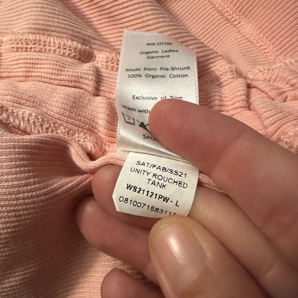 Satva Unity Rouched Tank Top Size L - Picture 6 of 6